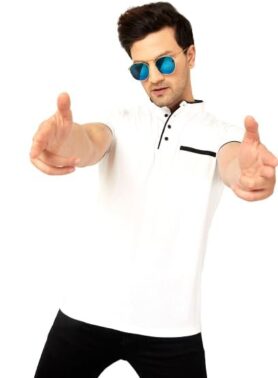 Velmora Men’s Black Polo T-Shirt – Regular Fit Everyday Casual Wear