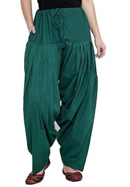 ZyraFit Women’s Green Cotton Patiala Salwar – Full Patiala Ethnic Wear
