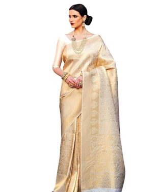 Velmora Women’s Green Banarasi Kanjivaram Silk Saree – Woven Ethnic Style