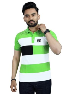 UrbanDrip Men’s Green Polycotton T-Shirt – Regular Fit Casual Wear