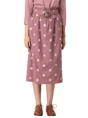 Velmora Women’s Pink Cotton Kurta – Lace Detail Strappy Ethnic Top