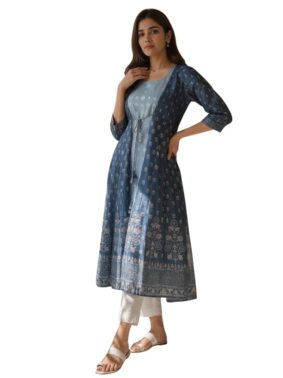 Aarika Women’s Rayon Blend Embroidered Kurta Set with Pants & Dupatta