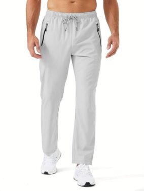 FlexWear Men’s Black Track Pants – Activewear Stretch Joggers