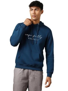 UrbanEdge Men’s Winter Casual Hoodie – Navy Blue