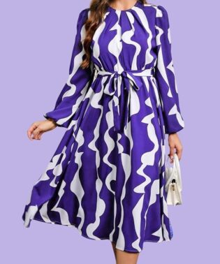 UrbanDrip Women’s Printed One-Piece Dress – Chic Casual Streetwear