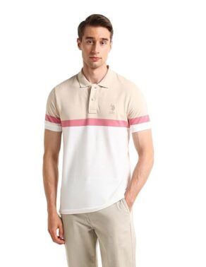 Velmora Men’s White Polo T-Shirt – Regular Fit Casual Wear