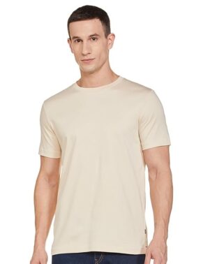 UrbanDrip Men’s Beige Round Neck T-Shirt – Super Soft Casual Wear