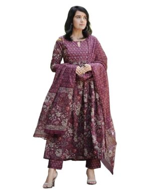 Zariya Women’s Anarkali Kurta Set with Dupatta