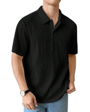 FlexWear Men’s Black Sports Training T-Shirt – Stretchable Activewear