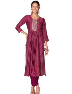 AureliaX Women’s Maroon Sleeveless Blouse – Polyester Ethnic Wear