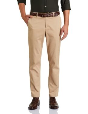 EcomX Men’s Beige Regular Fit Casual Pants – Everyday Wear