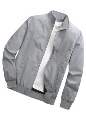 EcomX Men’s Grey Casual Jacket – Everyday Premium Wear