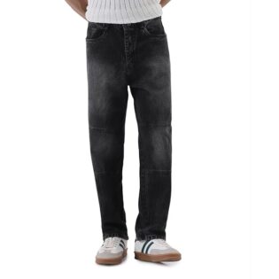 UrbanDrip Men’s Black Baggy Fit Jeans – Non Stretch Streetwear Denim