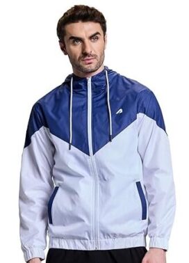 UrbanDrip Men’s Blue Windcheater Jacket – Outdoor Biking Performance Wear