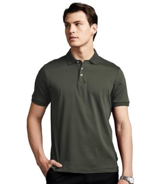 ZMode Men’s Olive Green Premium Polo T-Shirt – Regular Fit Smart Casual