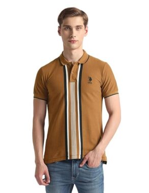 Velmora Men’s Beige Slim Fit Cotton Shirt – Casual Wear