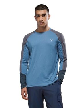 FlexWear Men’s Blue Slim Fit Active T-Shirt – Quick Dry Gym Wear