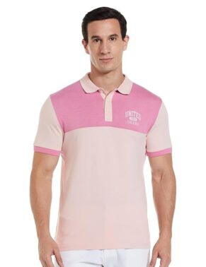 Velmora Men’s Pink Polo T-Shirt – Regular Fit Smart Casual