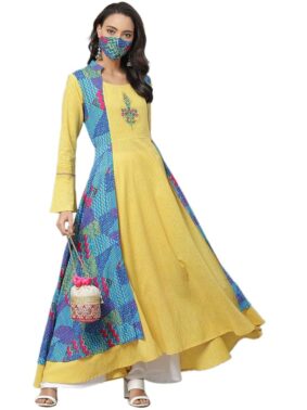 Aarika Women’s Floral Embroidered Straight Kurta Set with Pants