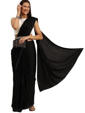 Black Ethnic Saree – Traditional Festive Collection