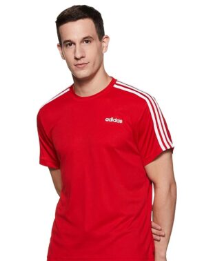 FlexWear Men’s Red Sports Training T-Shirt – Breathable Activewear Gym Fit