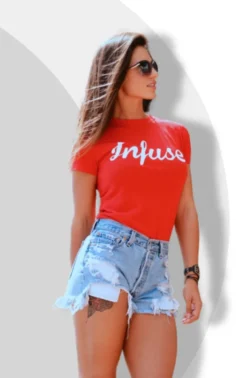 Orange Ribbed Crop Top – Women’s Casual Street Style