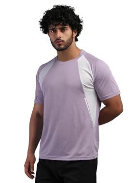 CHKOKKO Gym Tshirt for Men Workout Regular Fit Sports Activewear Man Tshirts with Round Crew Neck and Half Sleeves for Yoga Running&Outdoor Activities
