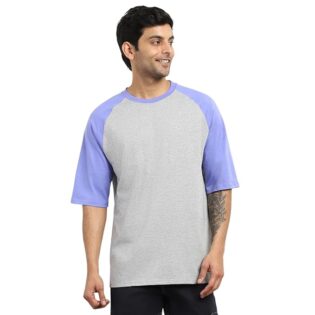 NOBERO Cotton Premium T Shirts for Men Stylish |Oversized Fit | Colorblock T-Shirts for Men Combed Cotton | Round Neck Half Sleeve