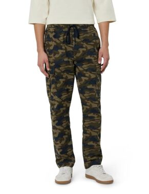Men’s Relaxed Fit Camo Cargo Trouser | 100% Cotton |Constructed Waistband | Cargo Pants | Available in Plus Sizes