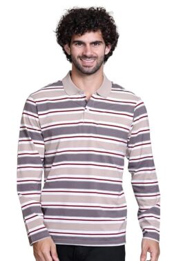 Full Sleeve Polo T Shirt for Men Cotton with Pocket and Collar - Regular Fit Tshirt